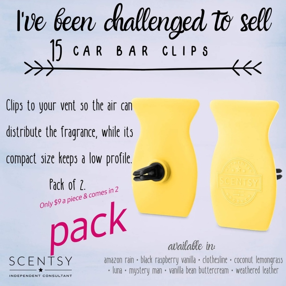 Scentsy car clips